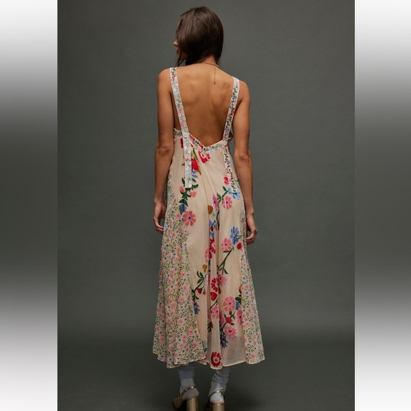 Free people falling petals velvet maxi dress. ASO Whitney Leavit - Picture 4 of 6